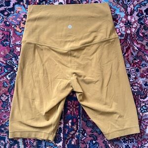 Dark Mustard 8” Lululemon Biker Shorts